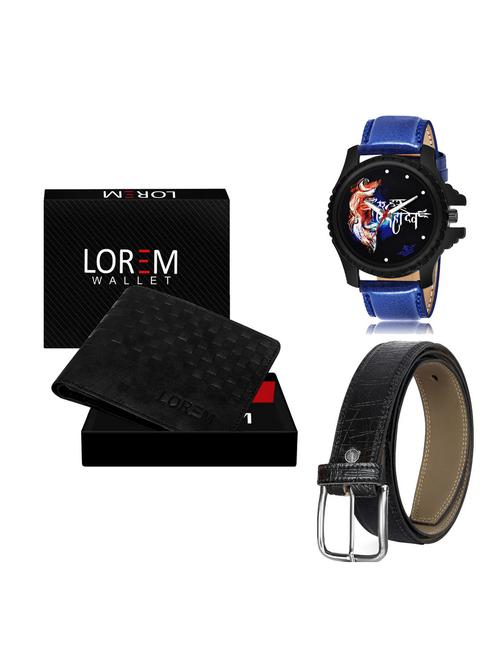 belt, wallet & watch gift combo - 19254654 - Very Small Image - 1