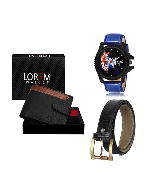 belt, wallet & watch gift combo - 19254687 - Very Small Image - 1