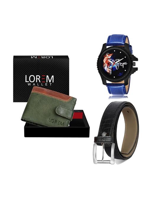 belt, wallet & watch gift combo - 19254694 - Very Small Image - 1