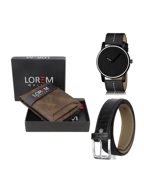 belt, wallet & watch gift combo - 19254722 - Very Small Image - 1
