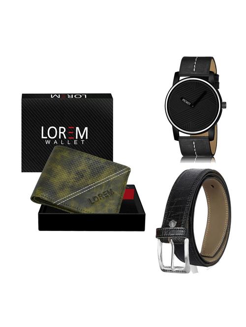 belt, wallet & watch gift combo - 19254901 - Very Small Image - 1