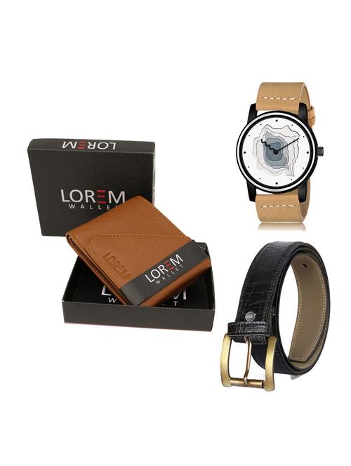 belt, wallet & watch gift combo - 19254974 - Very Small Image - 1