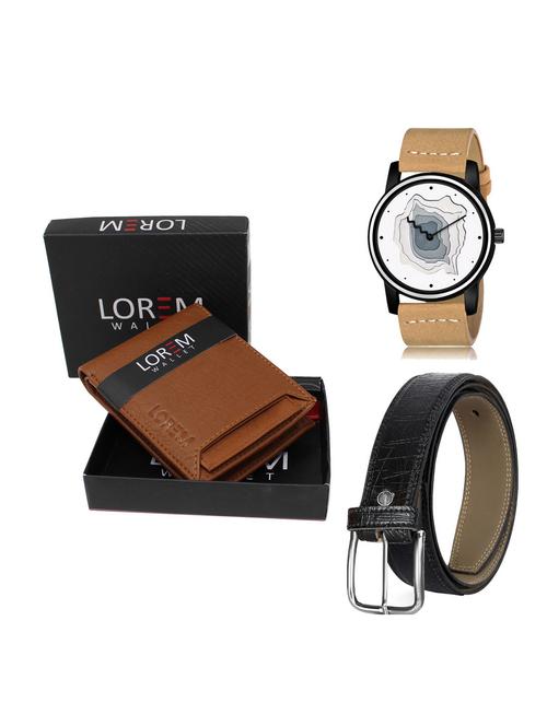 belt, wallet & watch gift combo - 19254989 - Very Small Image - 1