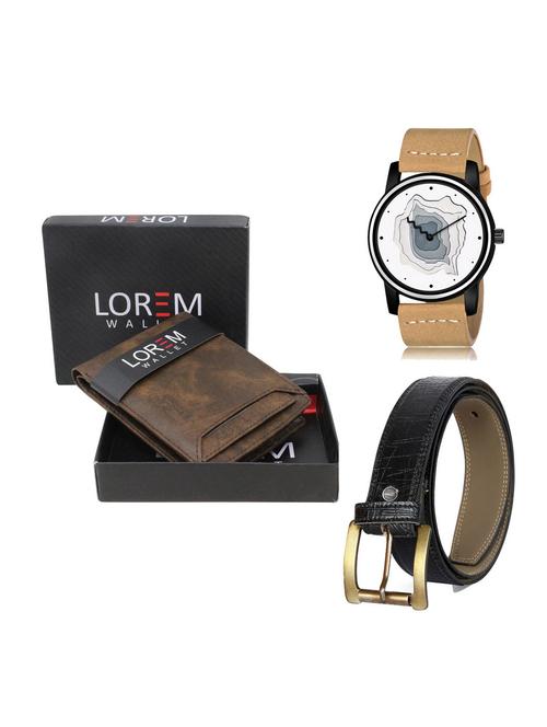 belt, wallet & watch gift combo - 19254992 - Very Small Image - 1