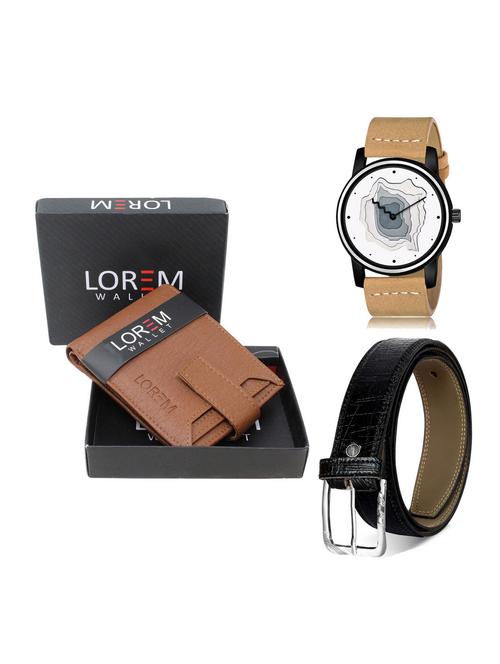 belt, wallet & watch gift combo - 19255026 - Very Small Image - 1