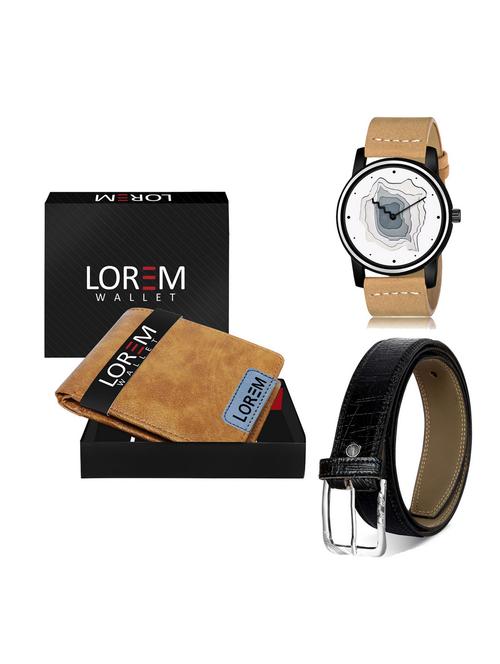 belt, wallet & watch gift combo - 19255032 - Very Small Image - 1
