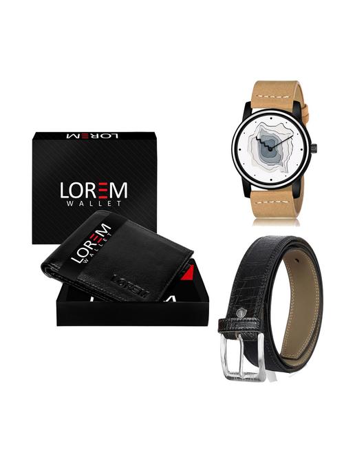 belt, wallet & watch gift combo - 19255057 - Very Small Image - 1