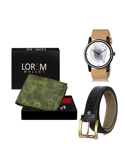 belt, wallet & watch gift combo - 19255064 - Very Small Image - 1