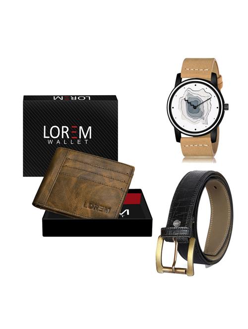 belt, wallet & watch gift combo - 19255076 - Very Small Image - 1
