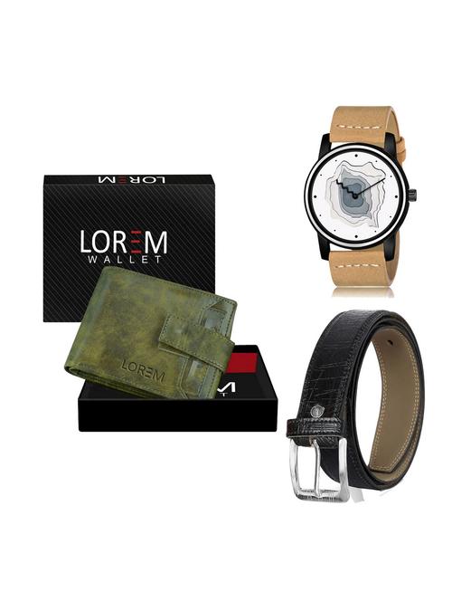 belt, wallet & watch gift combo - 19255099 - Very Small Image - 1