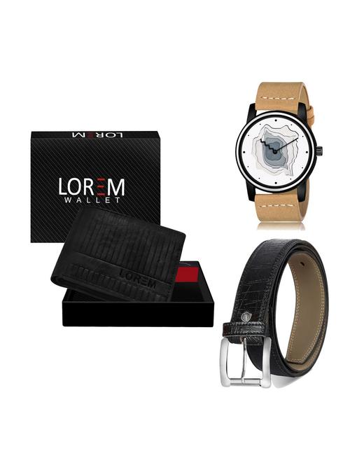 belt, wallet & watch gift combo - 19255149 - Very Small Image - 1