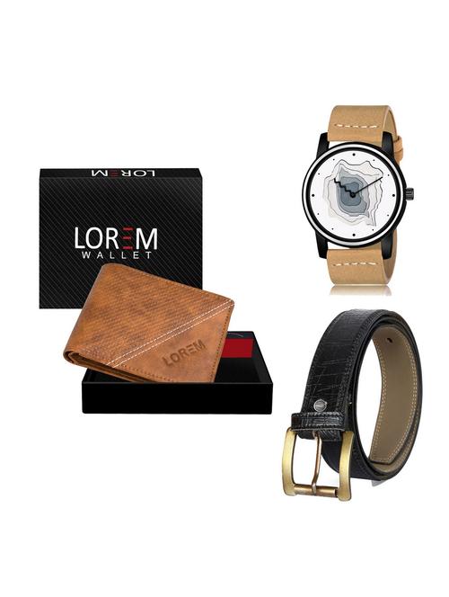 belt, wallet & watch gift combo - 19255160 - Very Small Image - 1