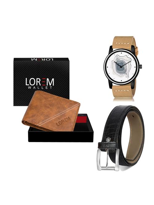 belt, wallet & watch gift combo - 19255161 - Very Small Image - 1