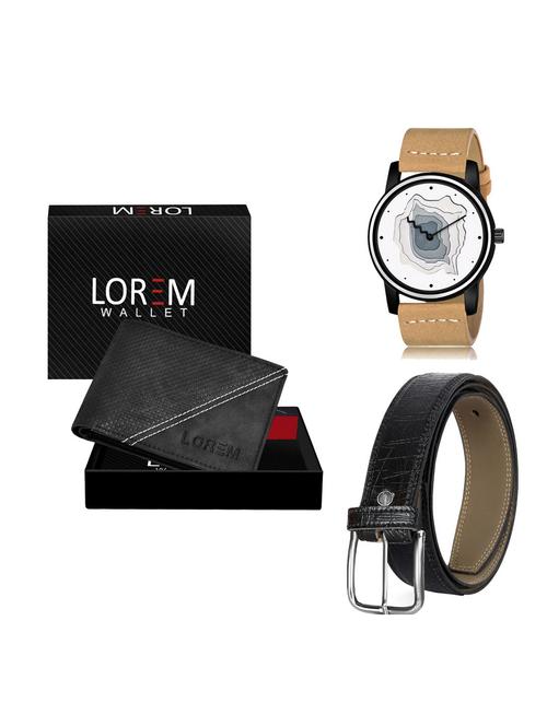 belt, wallet & watch gift combo - 19255175 - Very Small Image - 1