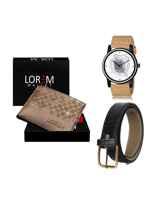 belt, wallet & watch gift combo - 19255180 - Very Small Image - 1