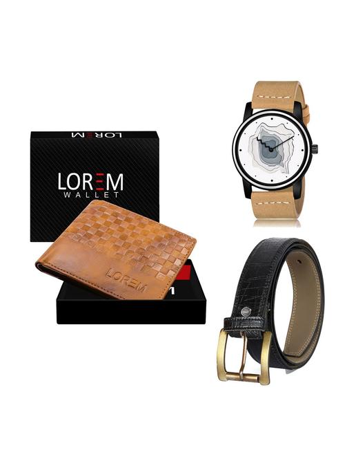 belt, wallet & watch gift combo - 19255184 - Very Small Image - 1