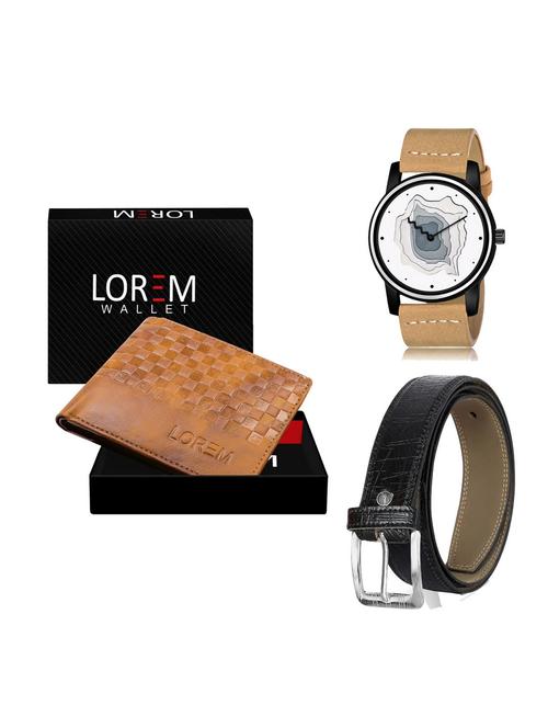 belt, wallet & watch gift combo - 19255189 - Very Small Image - 1