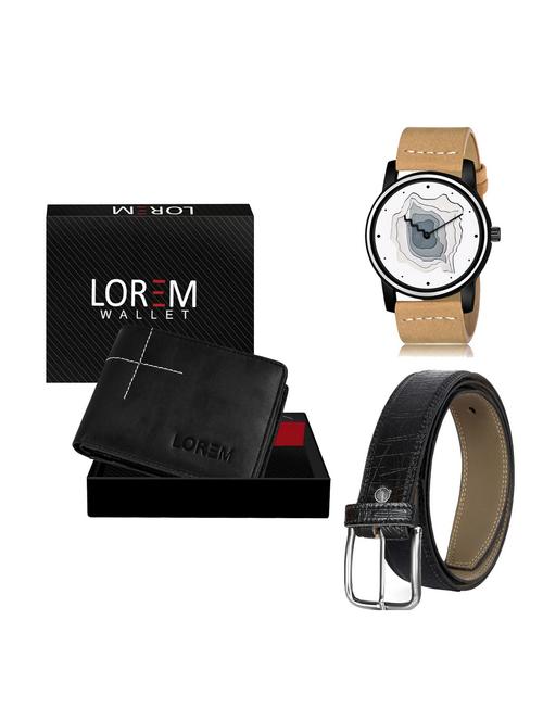 belt, wallet & watch gift combo - 19255205 - Very Small Image - 1