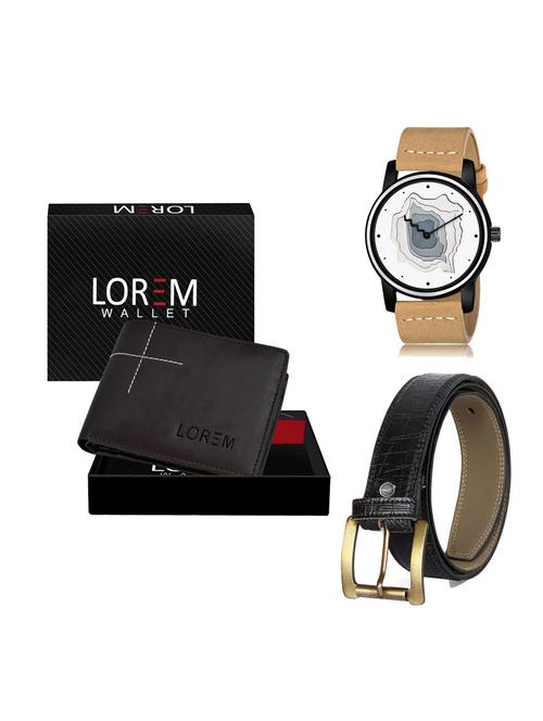 belt, wallet & watch gift combo - 19255208 - Very Small Image - 1