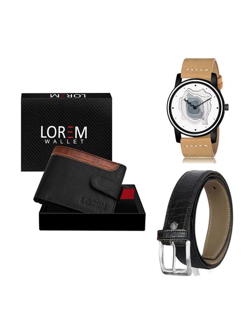 belt, wallet & watch gift combo - 19255237 - Very Small Image - 1