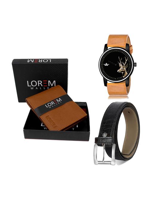 belt, wallet & watch gift combo - 19255251 - Very Small Image - 1