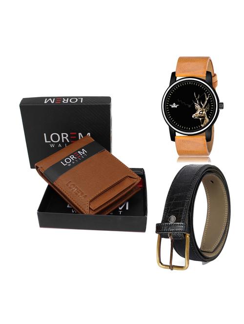 belt, wallet & watch gift combo - 19255258 - Very Small Image - 1