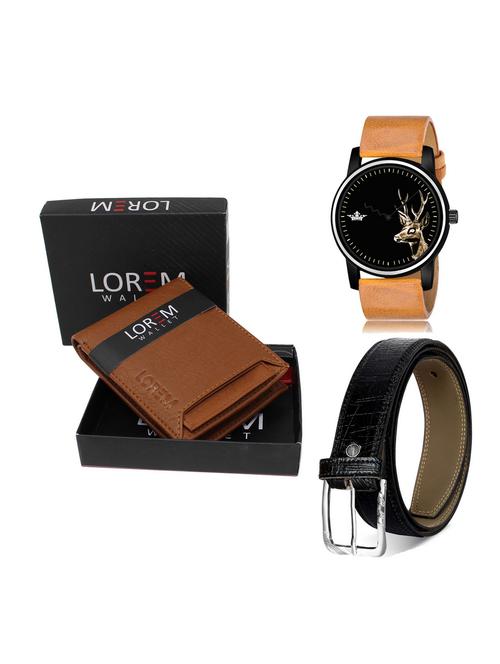 belt, wallet & watch gift combo - 19255260 - Very Small Image - 1
