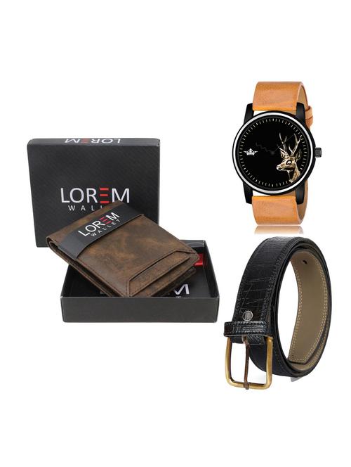 belt, wallet & watch gift combo - 19255264 - Very Small Image - 1
