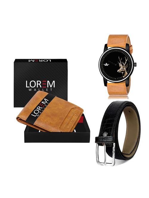 belt, wallet & watch gift combo - 19255272 - Very Small Image - 1