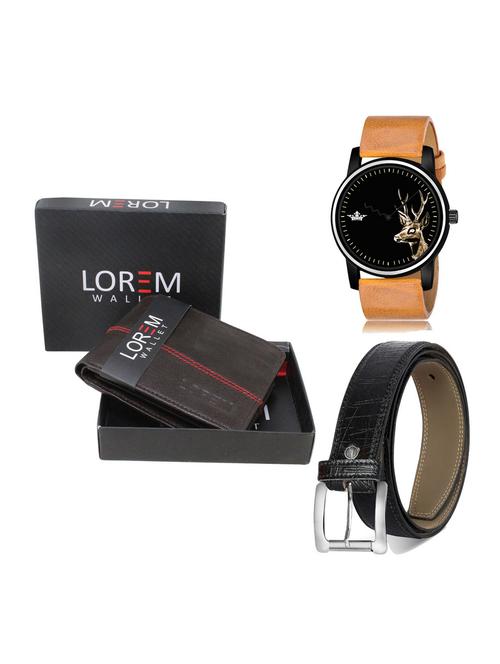 belt, wallet & watch gift combo - 19255275 - Very Small Image - 1