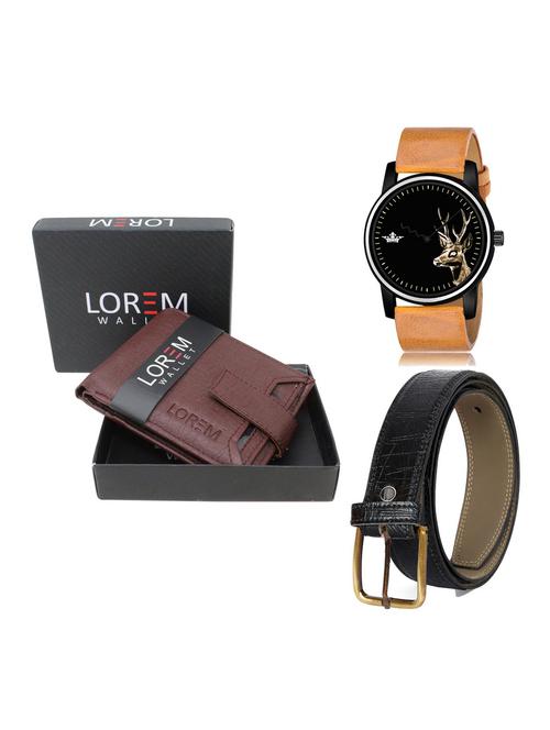 belt, wallet & watch gift combo - 19255288 - Very Small Image - 1