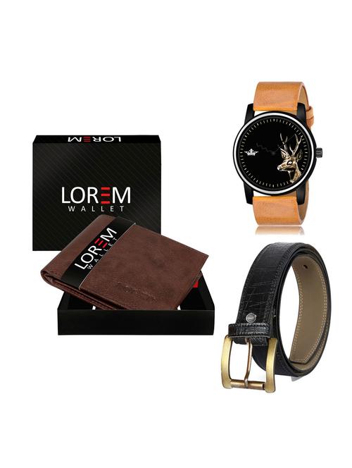 belt, wallet & watch gift combo - 19255304 - Very Small Image - 1