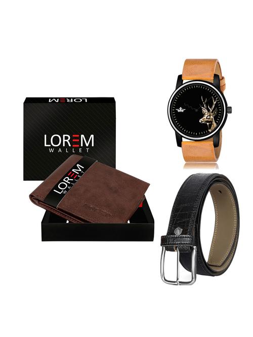 belt, wallet & watch gift combo - 19255307 - Very Small Image - 1