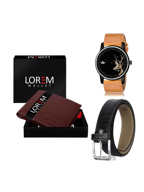 belt, wallet & watch gift combo - 19255321 - Very Small Image - 1