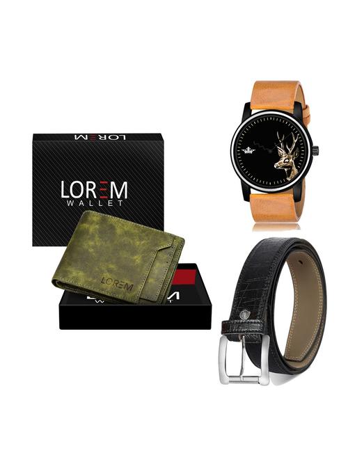 belt, wallet & watch gift combo - 19255329 - Very Small Image - 1