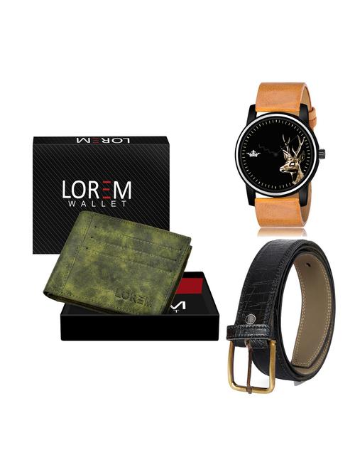 belt, wallet & watch gift combo - 19255336 - Very Small Image - 1