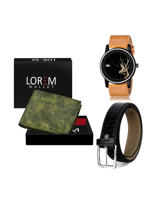 belt, wallet & watch gift combo - 19255338 - Very Small Image - 1