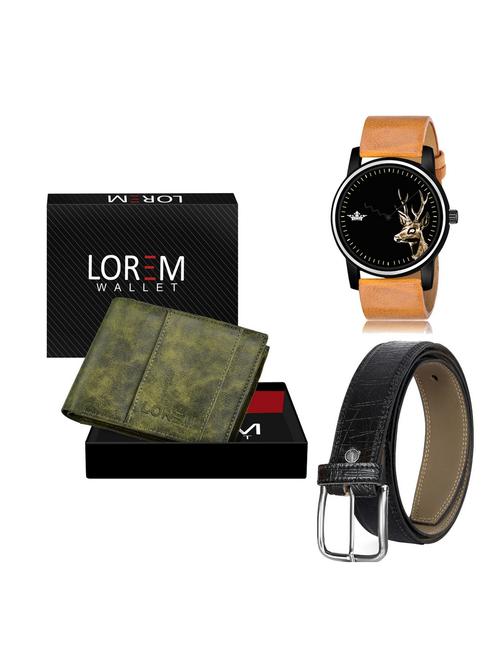 belt, wallet & watch gift combo - 19255343 - Very Small Image - 1