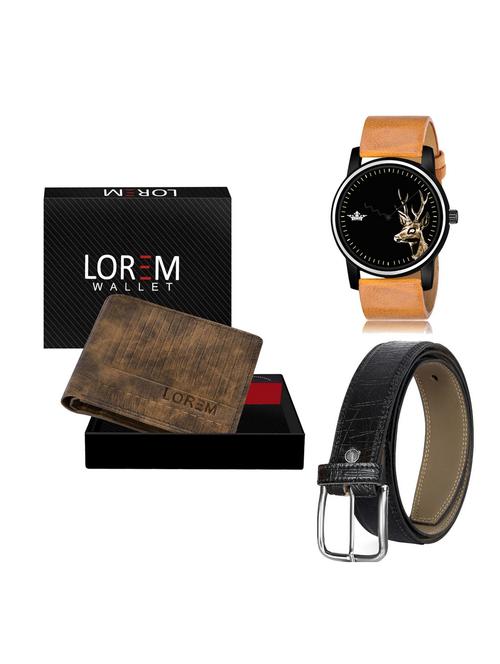 belt, wallet & watch gift combo - 19255460 - Very Small Image - 1