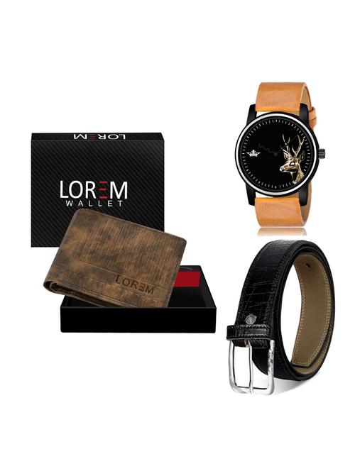 belt, wallet & watch gift combo - 19255463 - Very Small Image - 1