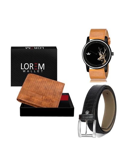 belt, wallet & watch gift combo - 19255472 - Very Small Image - 1