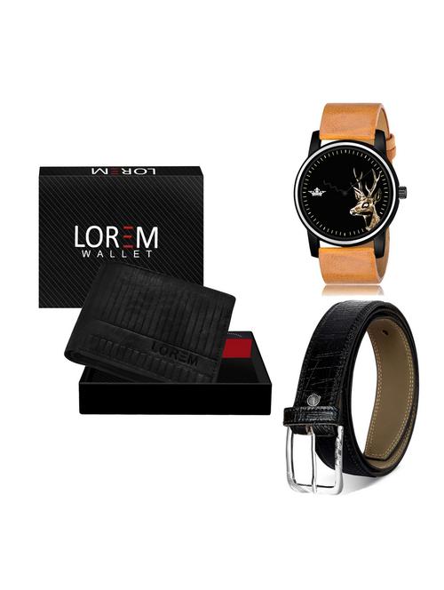 belt, wallet & watch gift combo - 19255511 - Very Small Image - 1