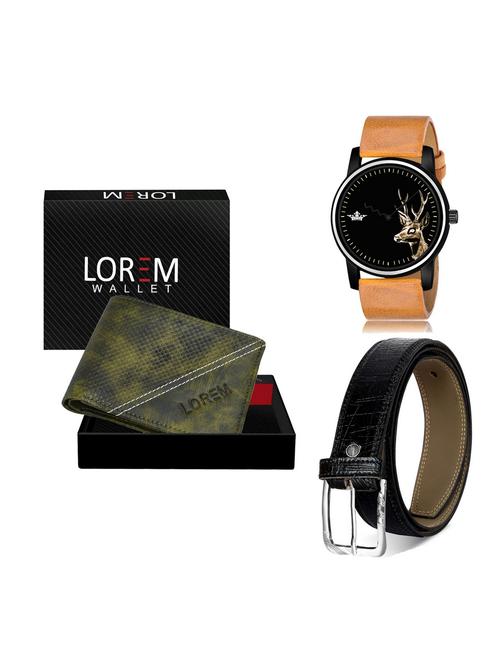 belt, wallet & watch gift combo - 19255560 - Very Small Image - 1
