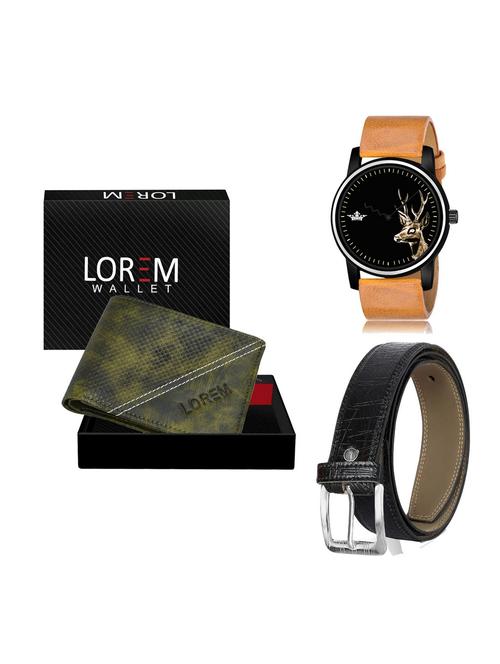 belt, wallet & watch gift combo - 19255563 - Very Small Image - 1