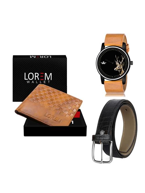 belt, wallet & watch gift combo - 19255583 - Very Small Image - 1