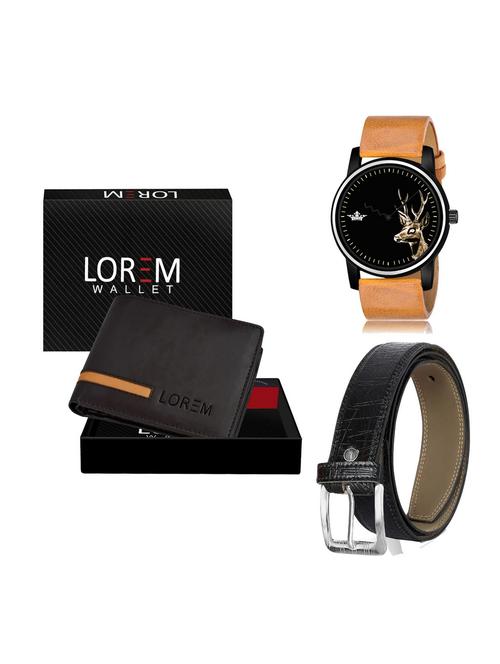 belt, wallet & watch gift combo - 19255621 - Very Small Image - 1