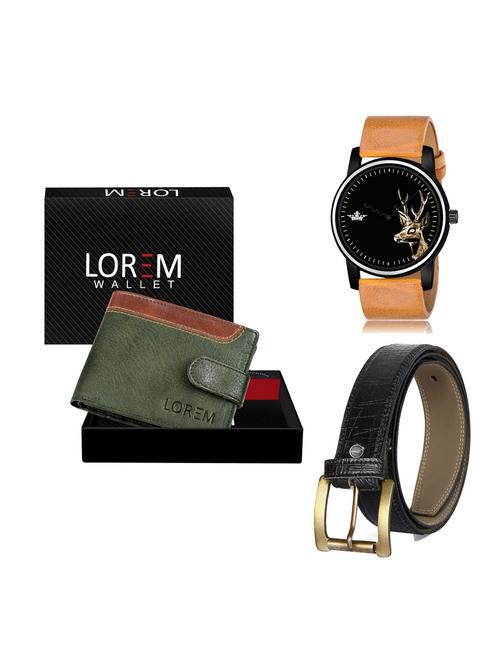 belt, wallet & watch gift combo - 19255634 - Very Small Image - 1