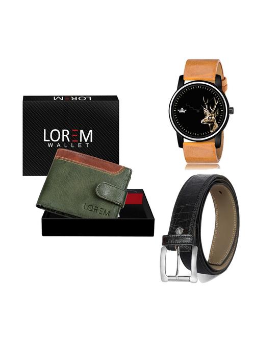 belt, wallet & watch gift combo - 19255635 - Very Small Image - 1