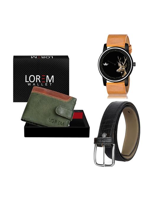 belt, wallet & watch gift combo - 19255637 - Very Small Image - 1