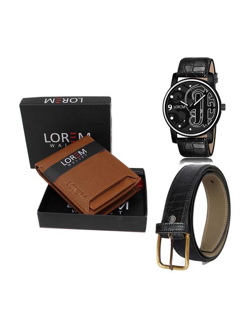 belt, wallet & watch gift combo - 19255654 - Very Small Image - 1